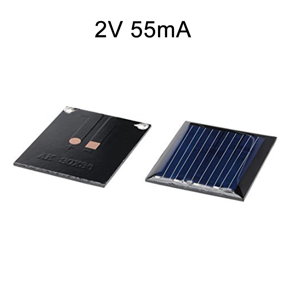 5 pz 2 V 55mA Poly Mini Pannello di Celle Solari Modulo FAI DA TE Per Il Giocattolo Leggero Caricatore 30x36mm Pannelli Solari Parti di Energia Solare accessori