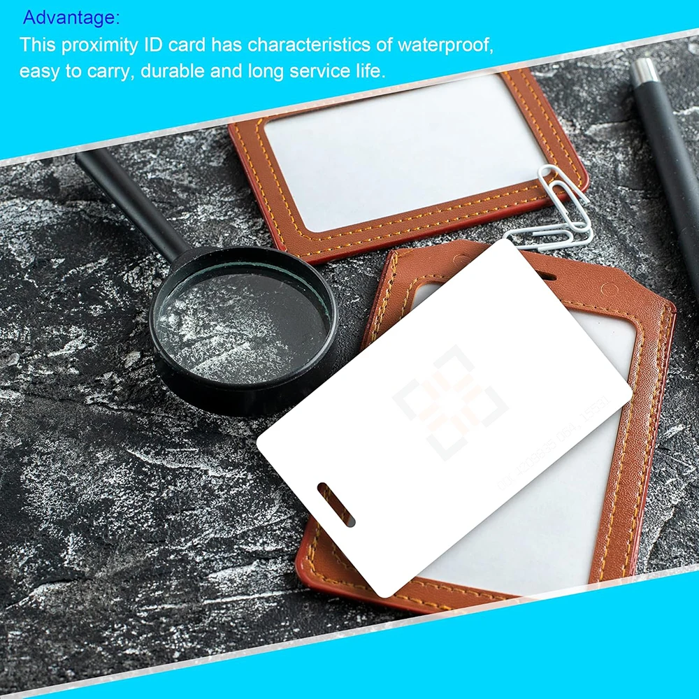 บัตรประจำตัว RFID TK4100 ความถี่ 125 กิโลเฮิร์ตซ์ แบบเหนี่ยวนำ พร้อมช่องสำหรับใส่กุญแจ