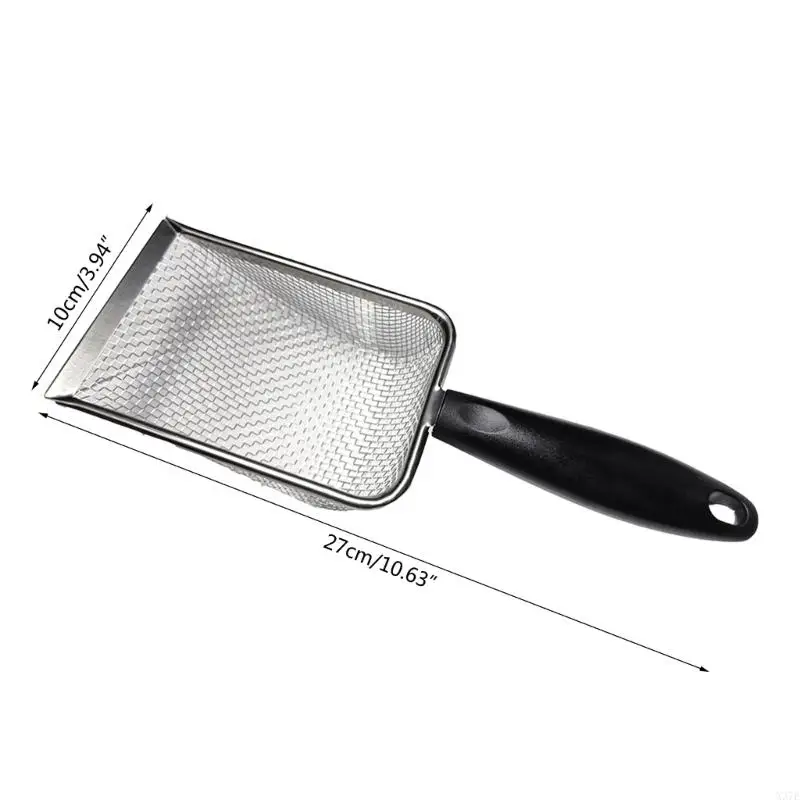 920L Sand Stainless Steel Fine Mesh Substrate Metal Sand Shovel Terrarium Substrate Durable Litter Cleaner