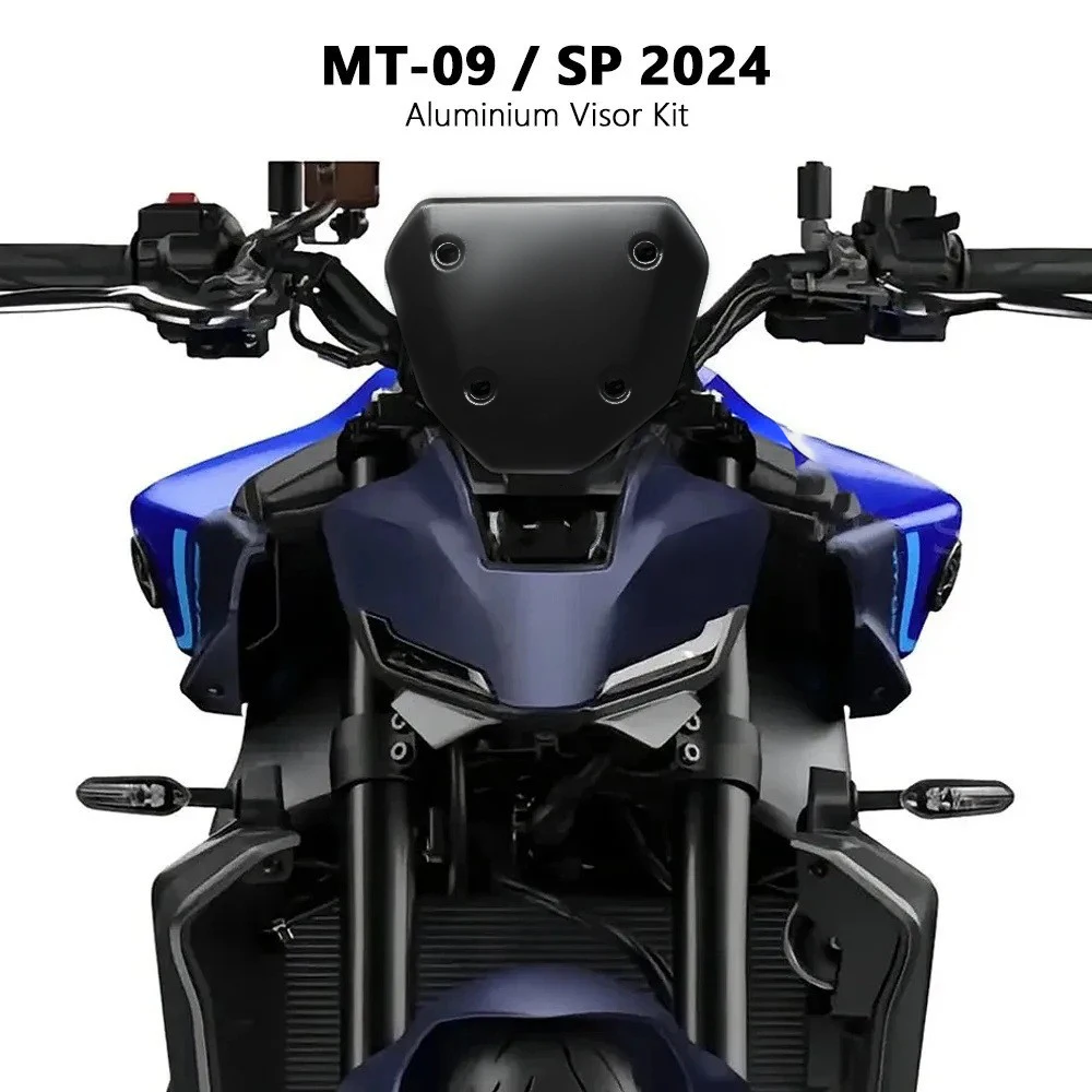 1Pc Black Windshield Windscreen & Bracet Fit For Yamaha MT-09 SP 2024 Motorcycle Parts Modification Windshield Spoiler