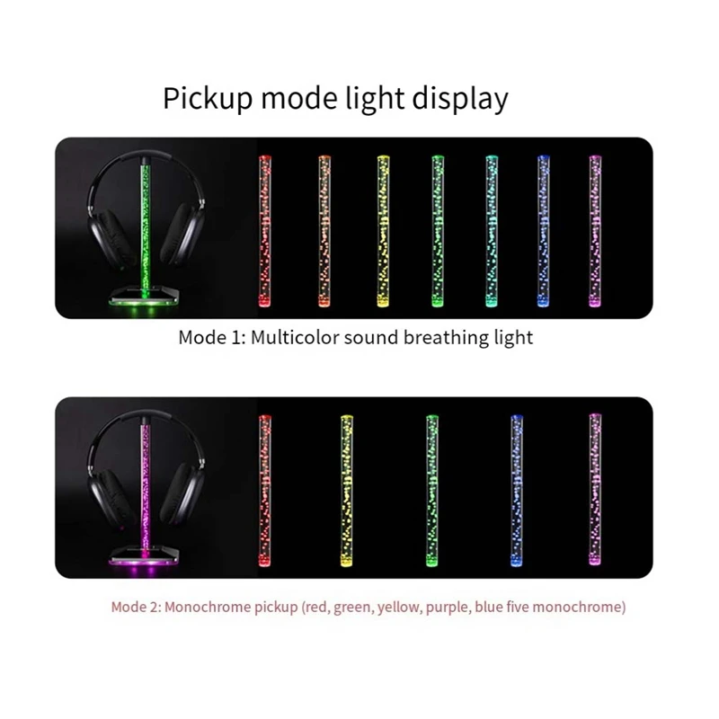 Headset Holder Ambient Light Pickup Lighting Hanger Headband Display Stand Gaming Headset Headset Holder Durable Easy To Use