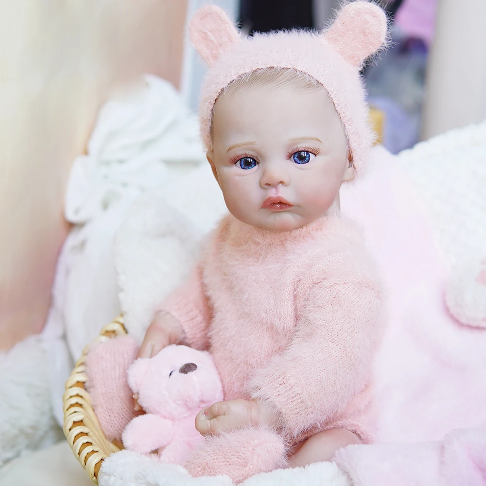 Lifelike Full Silicone Real Newborn Handmade Custom Hair Crying Sleeping Magnetic Pacifier Anatomically Correct Reborn Baby Doll