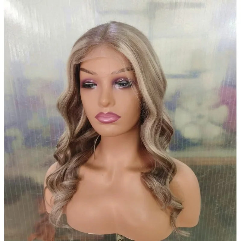 Hair Body Wave 4x4 Lace Front Wigs Highlight Brown Wig for fashion