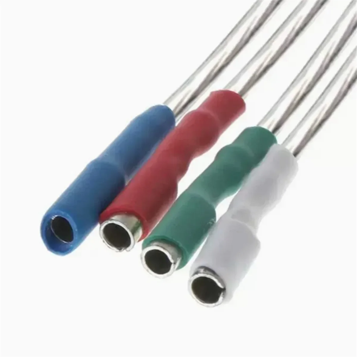 

CLCU 4Pcs/Lot 7N Silver Plated Turntable Phono Headshell Wire Leads Cables for 1.2mm-1.3mm Pins