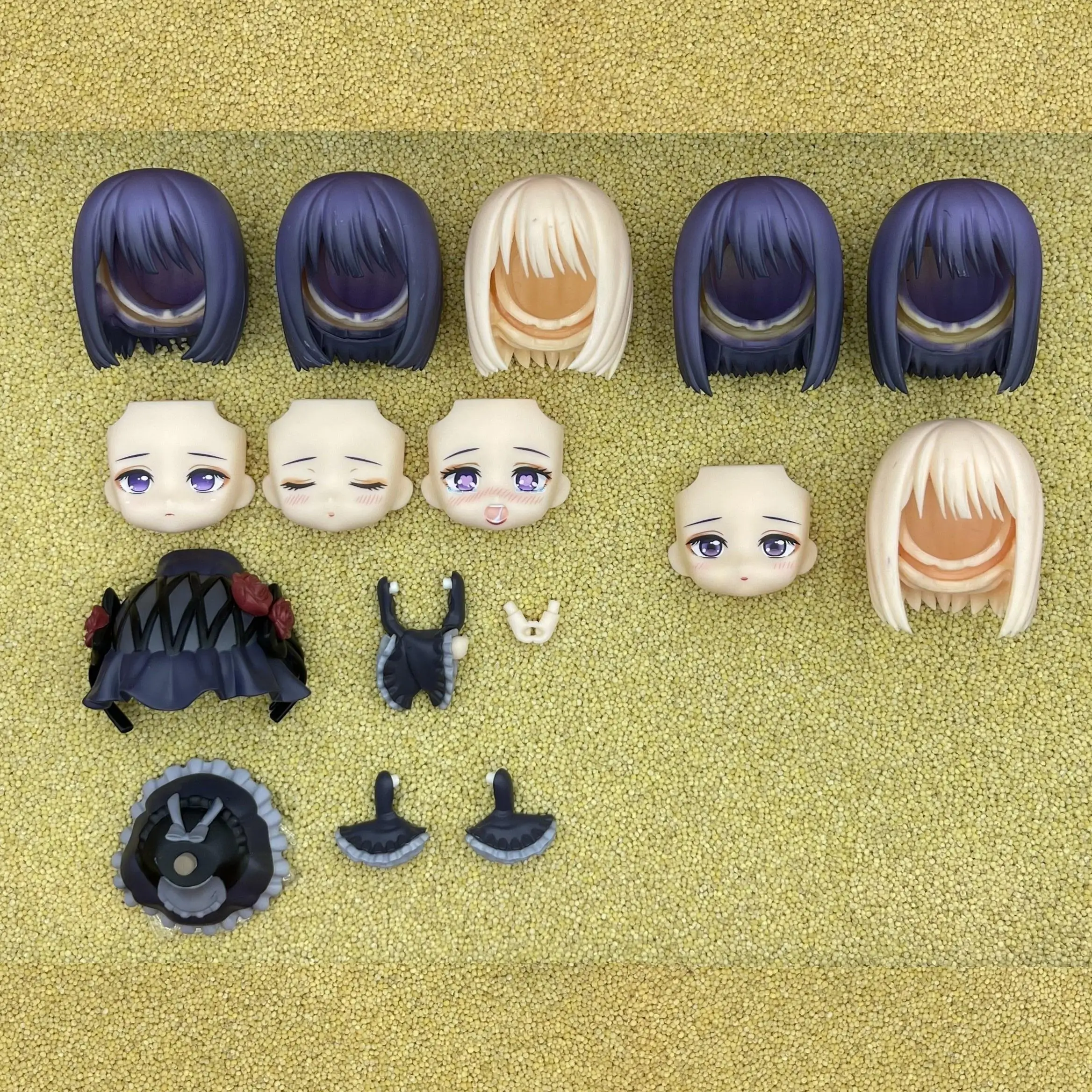 

heijiangfei GSC Clay Man Face doll face hair doll accessories