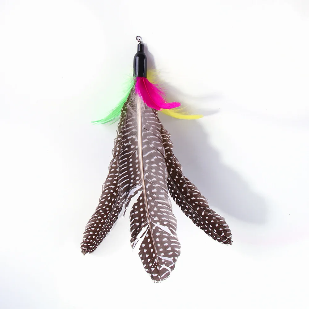 Retractable Pet Cat Caterpillar Feather Replacement Head Toy Set Funny Cat Stick Fishing Rod Cat Toys Interactive Pet Products
