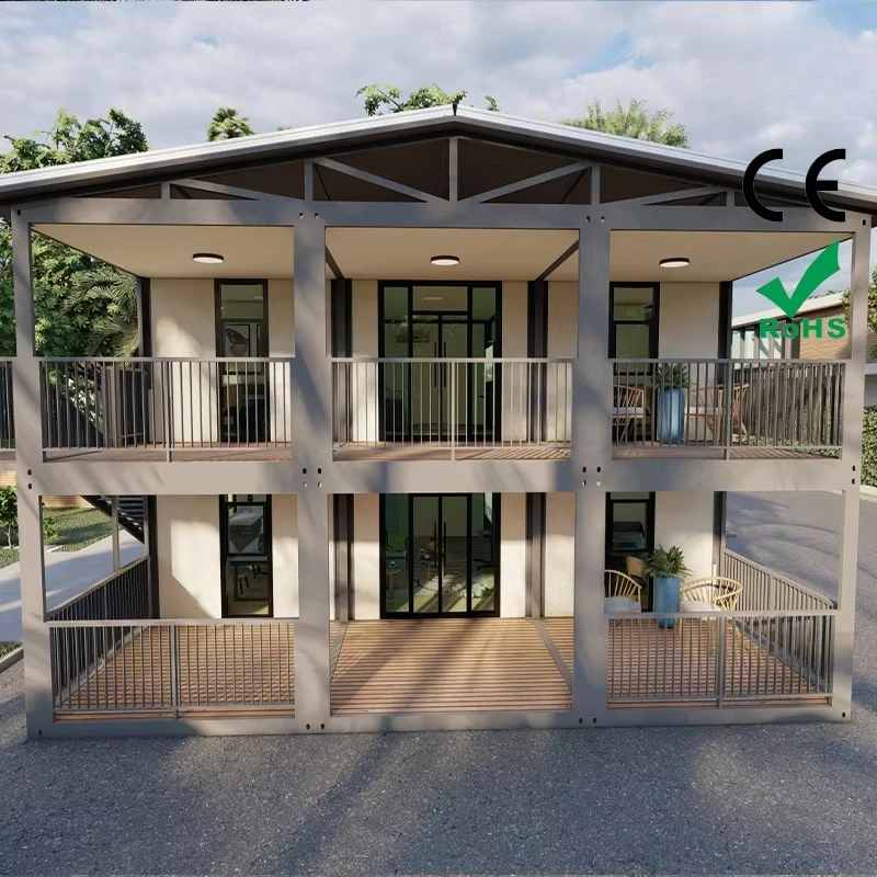 2 Story Tiny Home Structure Steel House Australia Prefabricated Expandable Container House Detachable Steel Container Frame Sale