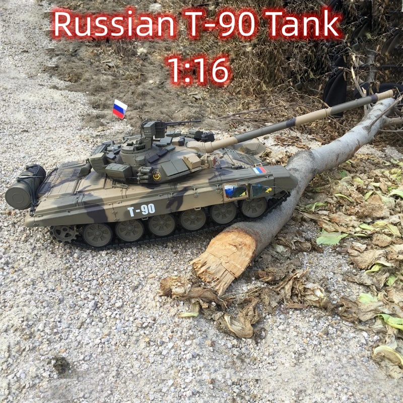 1:16 Henglong 3938 Russian T-90 Remote Control Tank 7.0 Version Simulated Smoke Metal Rocker Arm Toy Car