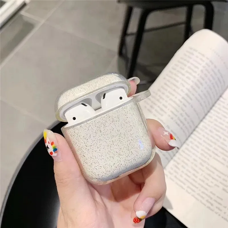 Luxury Bling Glitter Clear Earphone Case For Airpods Pro 2 Wireless Earphone Cover For Air For Pods 3 2 1 Headset Soft Silicone