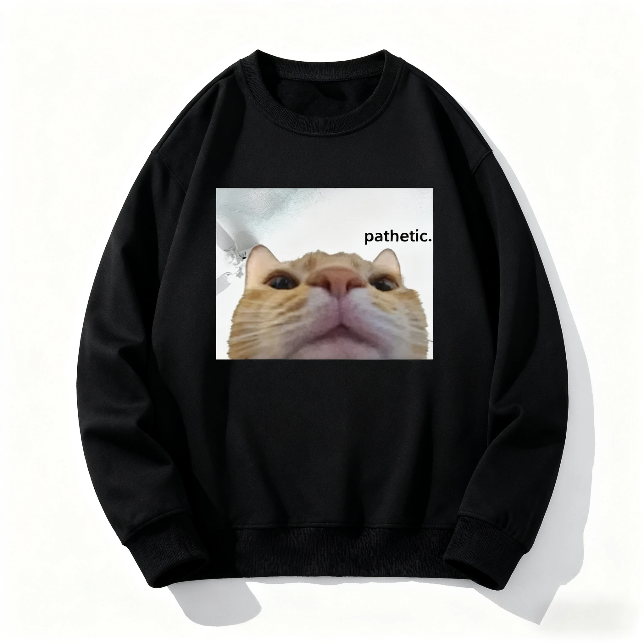 

Веселые осенние и зимние мужские и женские толстовки с длинными рукавами и принтом кошачьей головы для повседневного и свободного уличного спорта на открытом воздухе