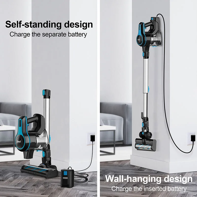 Aspirapolvere senza fili 12Kpa 130W aspirapolvere a bastone leggero fino a 40 minuti di autonomia 2200mAh batteria ricaricabile 6-in-1