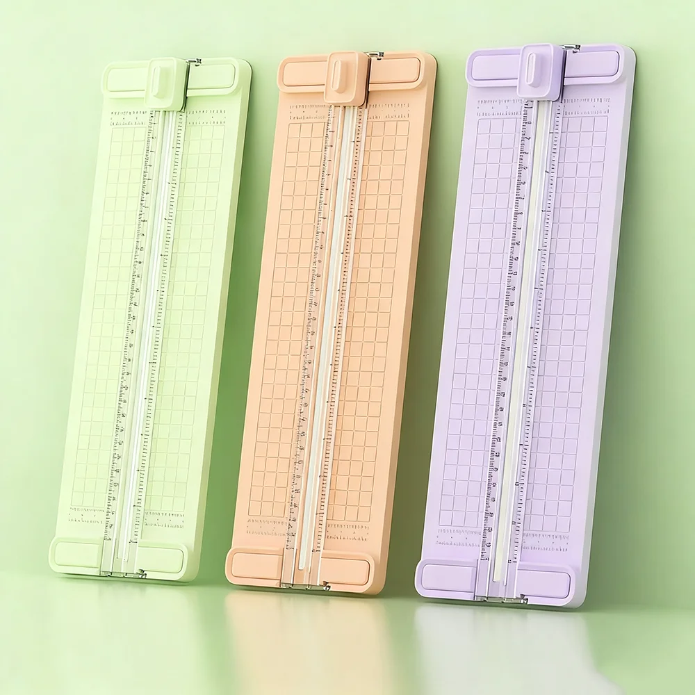 Taglierina di carta portatile Taglierina di carta in plastica Taglierina di carta fai da te portatile per lo studio a casa della scuola