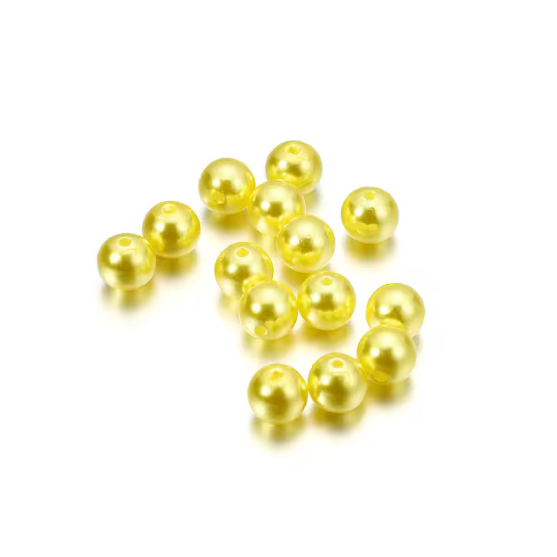 10-1000pcs/lot 3-20mm Straight Holes Acrylic Imitation Pearl Beige Bracelet Round Beads For DIY Craft Jewelry Making Supplies - Image 16