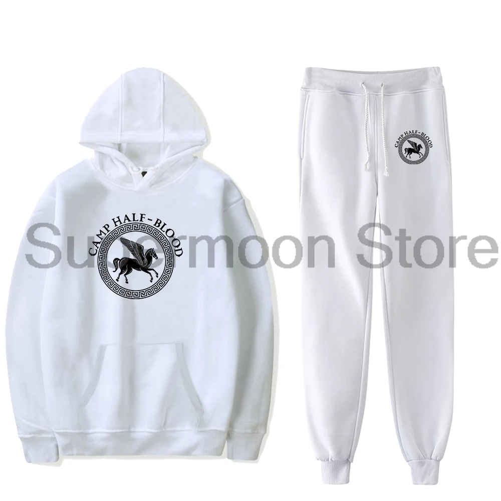 

Camp Half-Blood Hoodie Jogger Pants Two Piece Set Sweatshirts+Sweatpants Women Men Trendy Outfit Sets