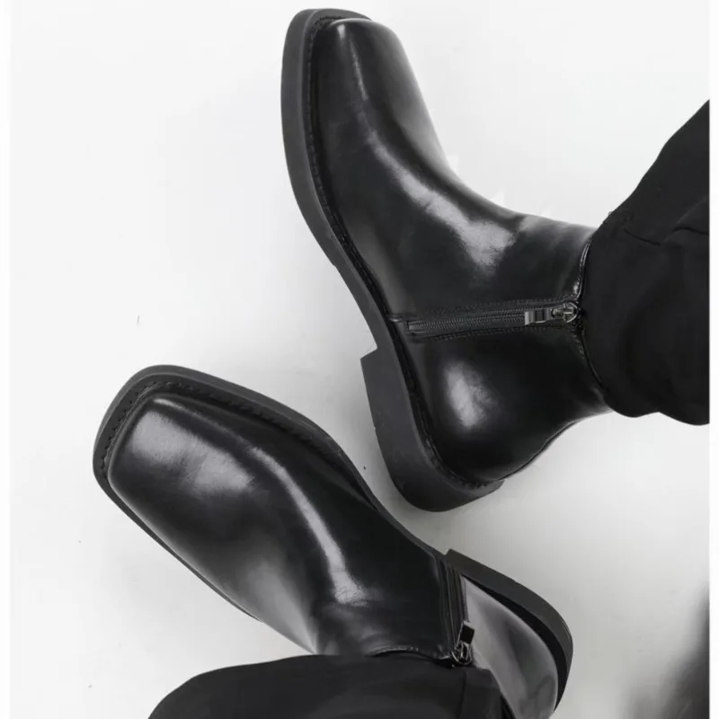 2026 Hot Selling Men's Chelsea Boots European and American Style Formal Short Boots Men's Ankle Boots Groom's Wedding Shoes 44