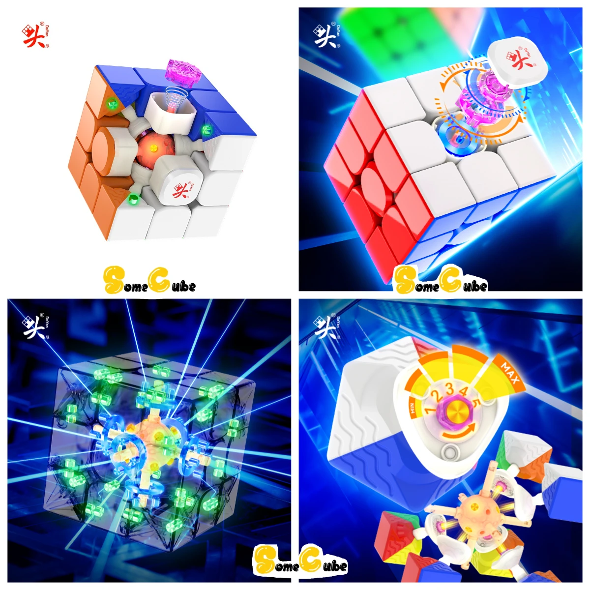 

2025 [MeowCube] DaYan GuHong Pro + M Maglev 3x3 Magic Hands-on Магнитный весенний магический куб-головоломка, игрушки для детей, подарочная игрушка