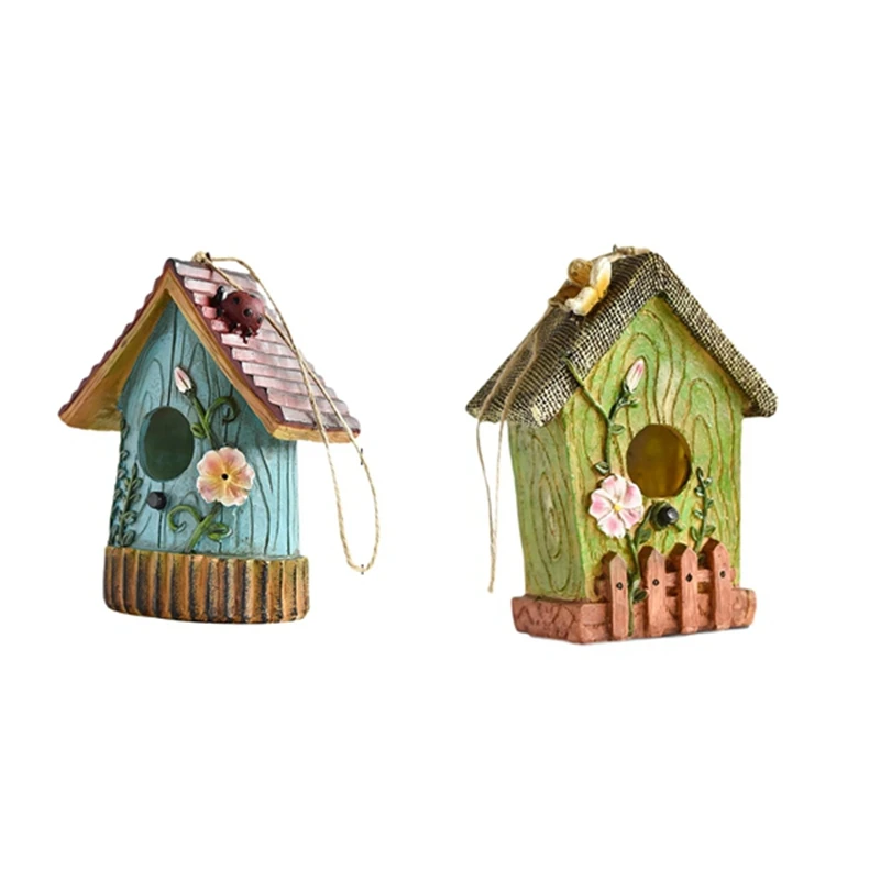 

Hanging Birdhouse Bird House Garden Decoration Hummingbird Nest Suitable For Tree Hanging Courtyard Layout Craft