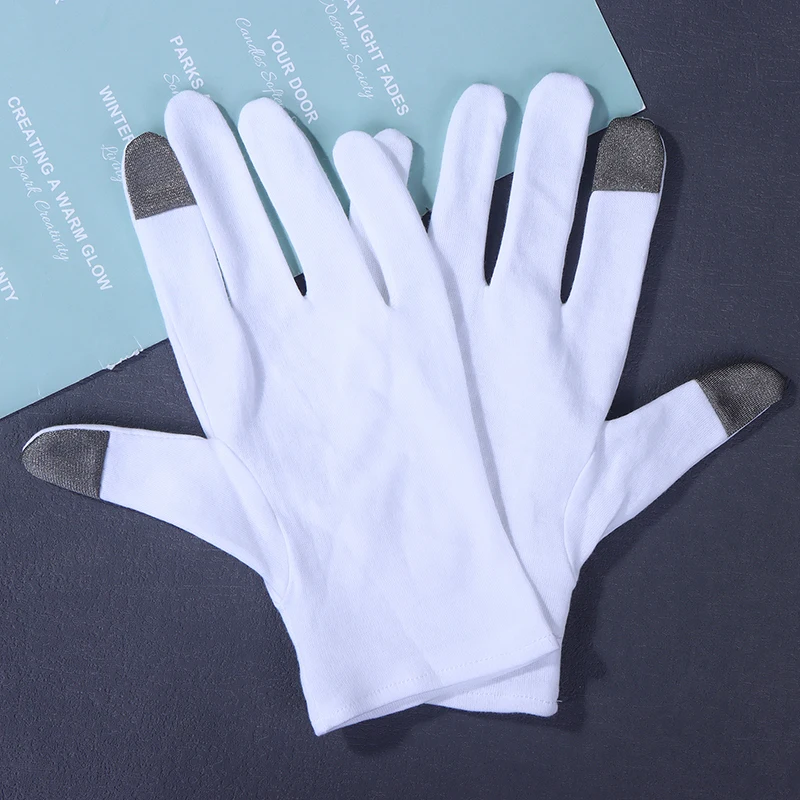 For Dry Cracked Hands Bedtime Spa Treatment Lotion Locking Exfoliating 1Pair Soft Cotton Moisturizing Gloves
