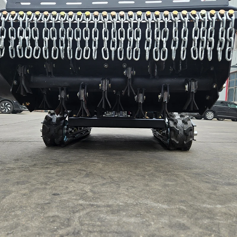 نسخة مطورة GPS الزراعة المطاط محرك الديزل التحكم عن بعد روبوت جزازة العشب Flail مع شهادة CE #5