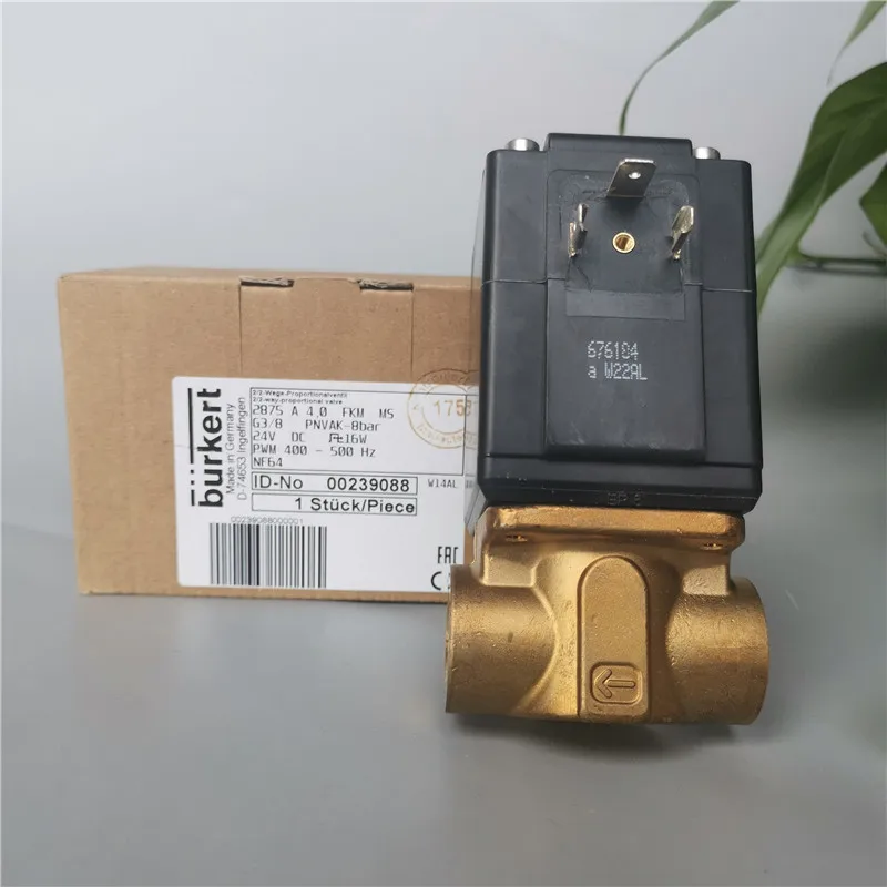 Burkert Electromagnetic Proportional Valve Baode 2875 A 4.0 24VDC PWM Brass 239088 Stock