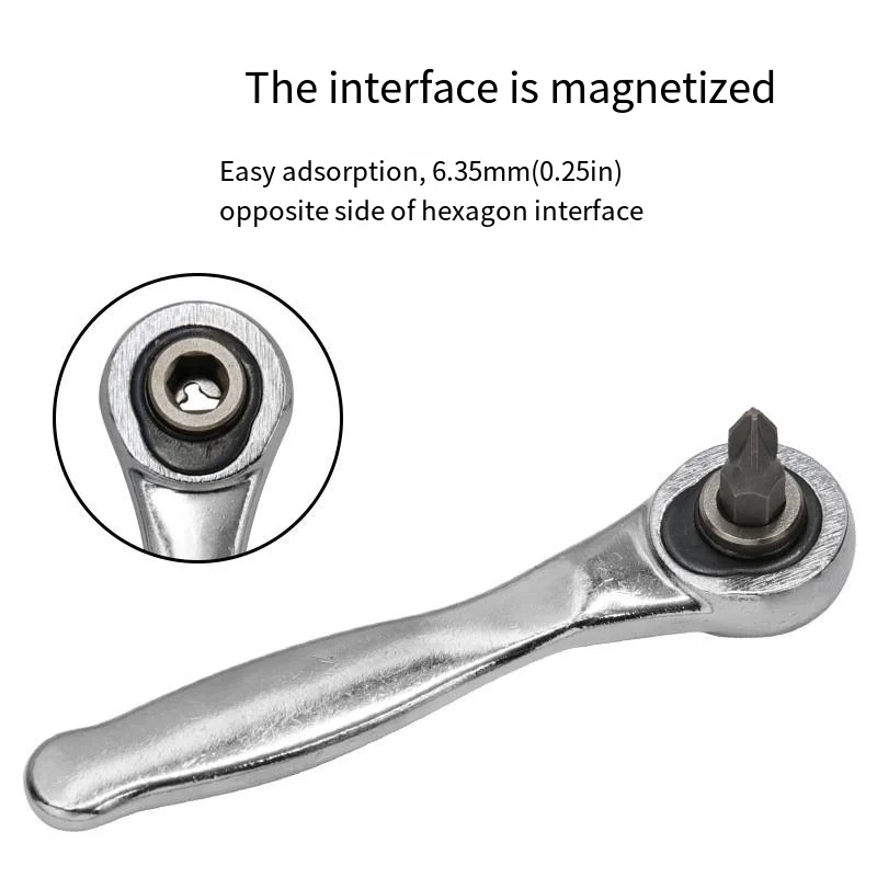 Imagem -03 - Quick Release Ratchet Chave Soquete Mini Hex Bit Driver Chave de Fenda Chave de Fenda 72 Dentes