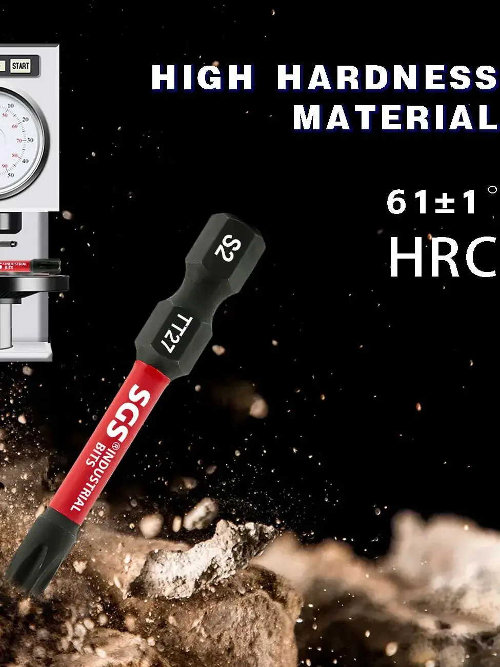 10 Stück starke magnetische hohle Torx-Schraubendreher-Bits, korrosionsbeständig, rostfrei, verschleißfest, S2-Stahl, Tt7-Tt40, 1/4 Zoll Schaft, mit schwarzer Basis, manipulationssicheres