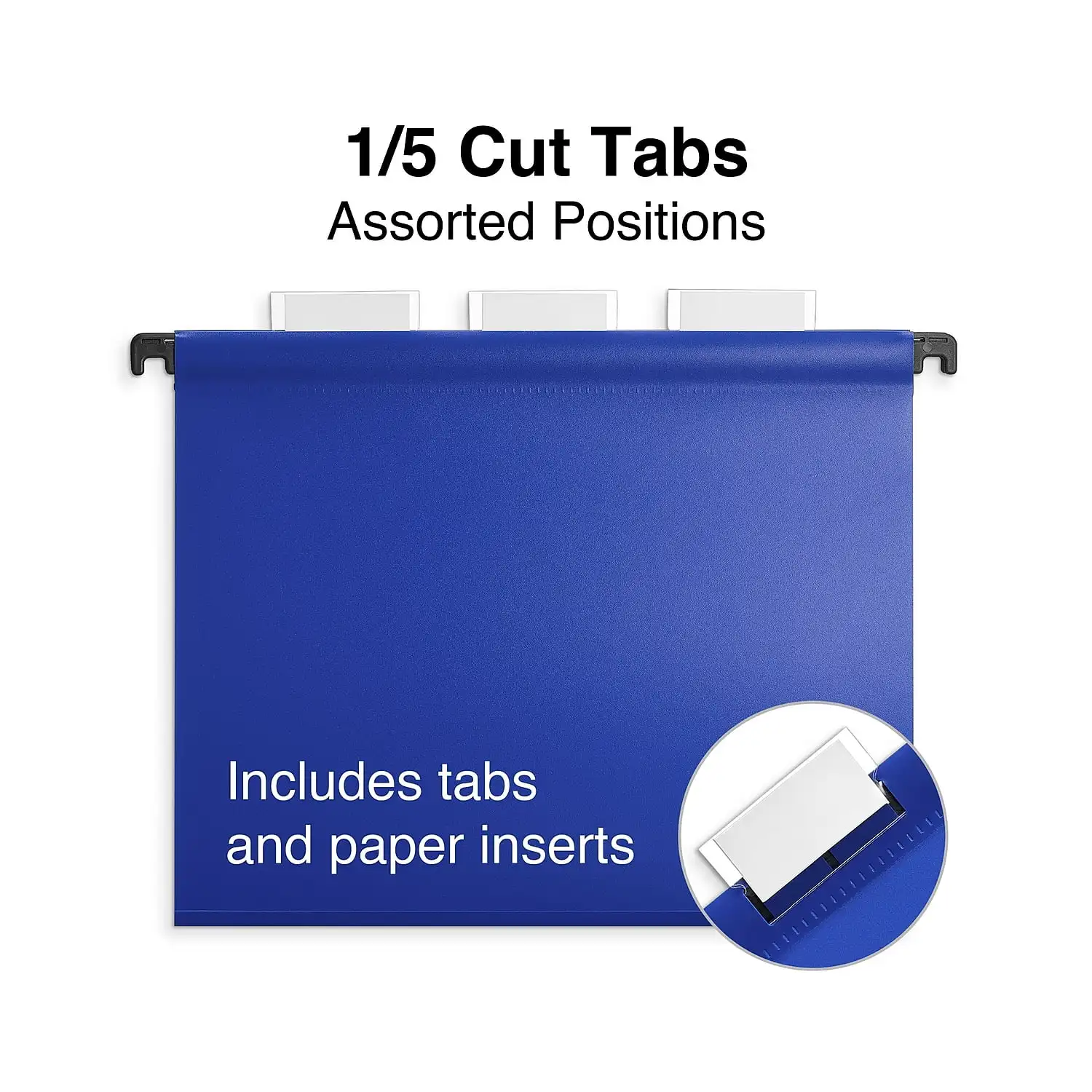 Staples Hanging File Folder 5-Tab Letter Size Assorted 20/Box (ST13324/TR13324)