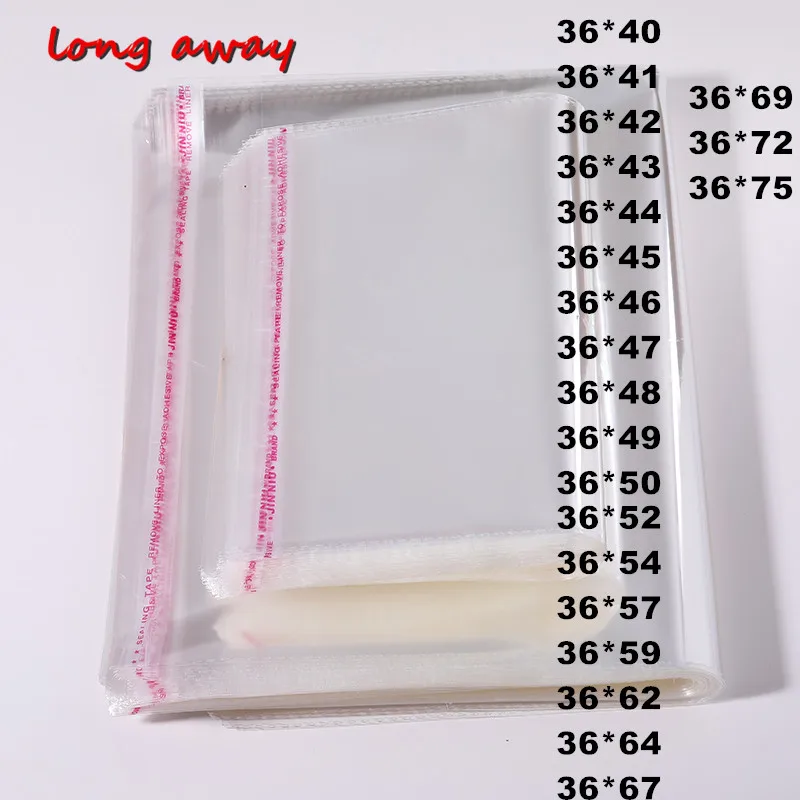 

Width 36cm Transparent Self Sealing Small Poly OPP Plastic Bags Clothes Gift Packing Self Adhesive Large Christmas Packaging