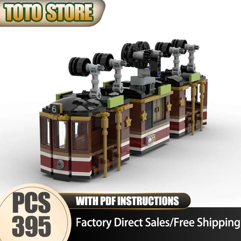 

Moc Building Bricks Modular City Suspended Train Model Technology Modular Railway Blocks Christmas DIY Toy Construction Gift