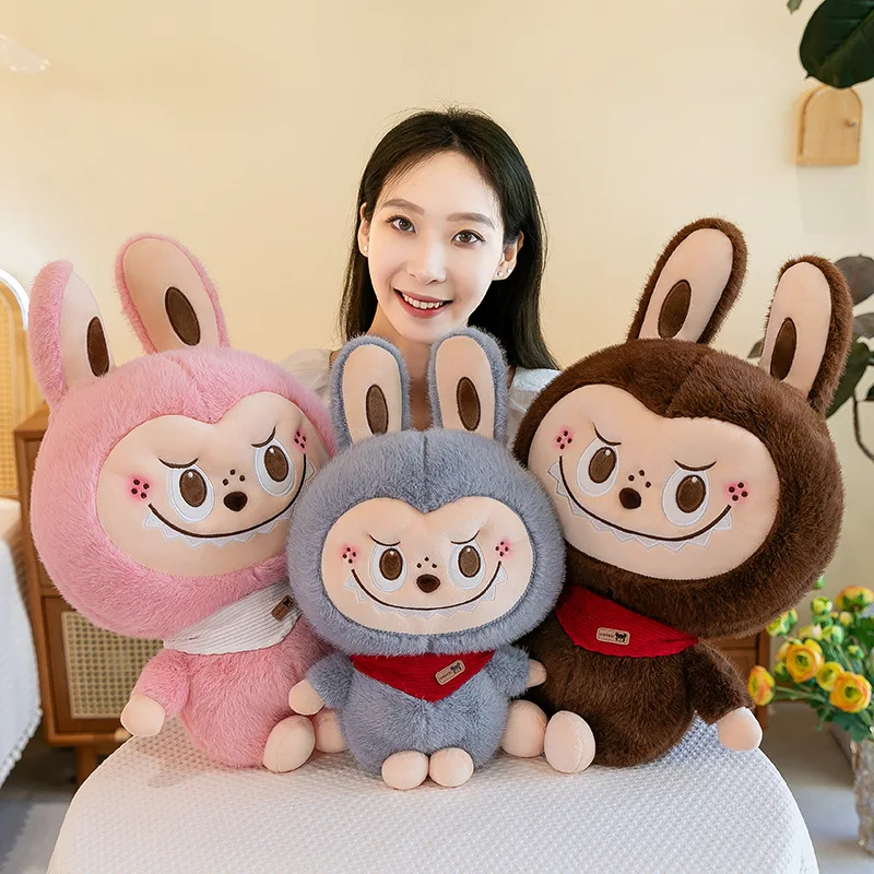 30CM Rabbit Labubu Plush Toy Cartoon Cute Doll Cloth Doll Childrens accompany Sleeping Plush Pillow Doll Birthday Gift kids toys