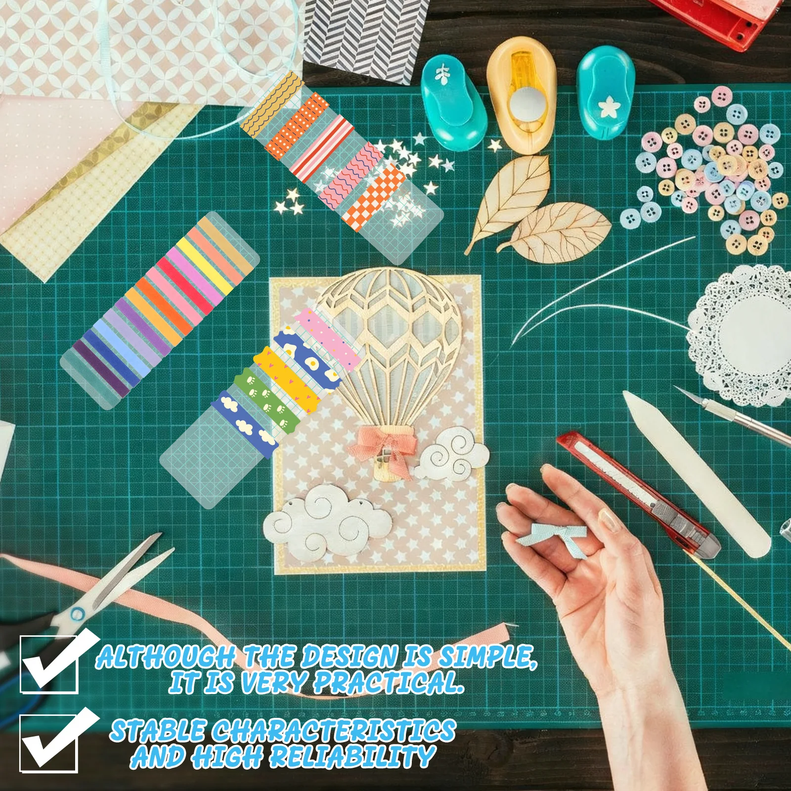 

40Pcs Washi Tape Organizer Cards Stable Characteristics Add Fun to Your Home Or Office Washi Tape Organizer Office Supplies