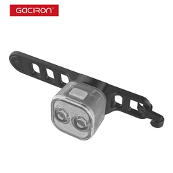 GACIRON Bicycle Warning Front Light Rainproof MTB Bike Head Light USB Rechargeable Safety Warning Cycling Night Bike Flashlight