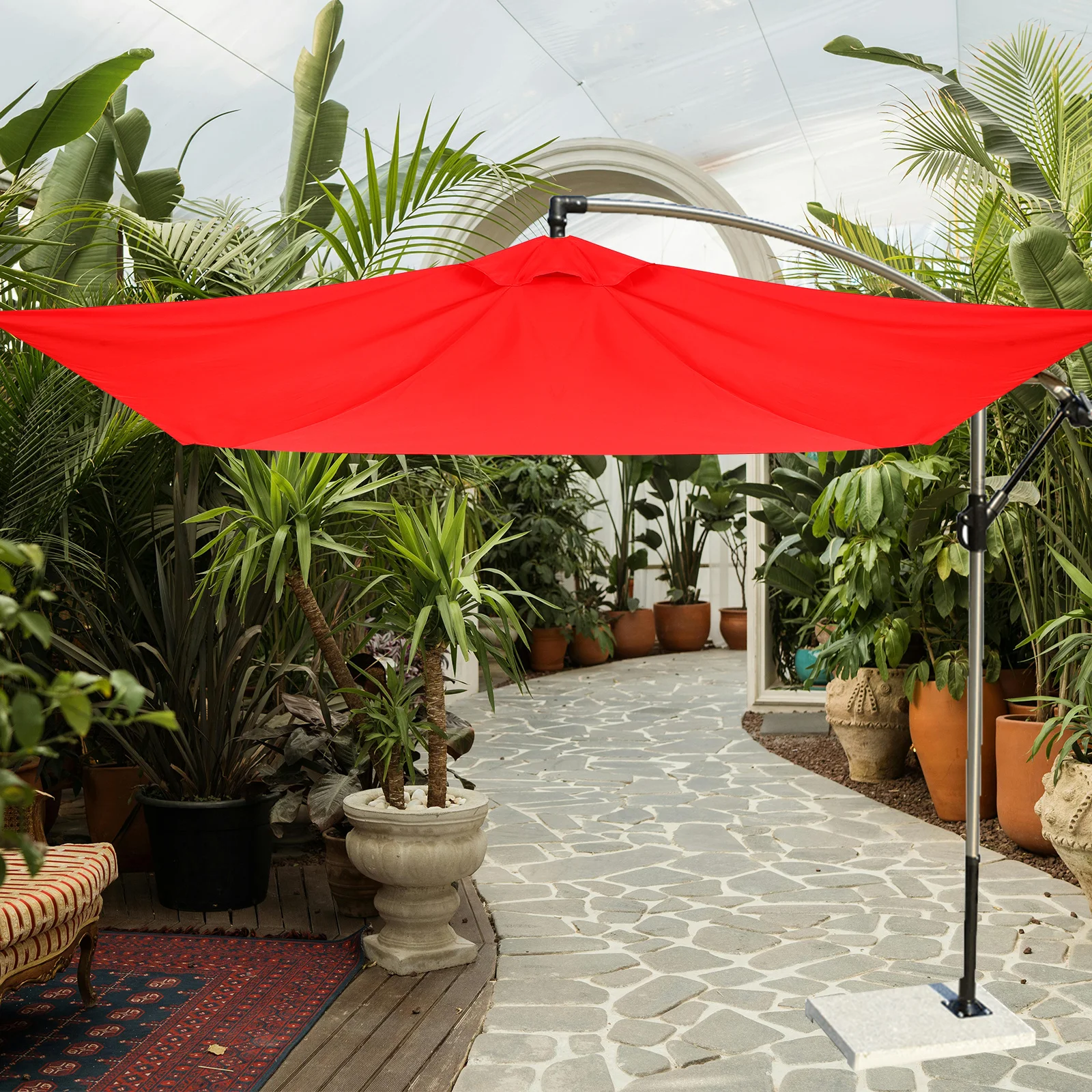 

Patio Umbrella Replacement Canopy Colored Parasol Canopy Replacement Accessory Rainproof Windproof Fabric for Garden Yard