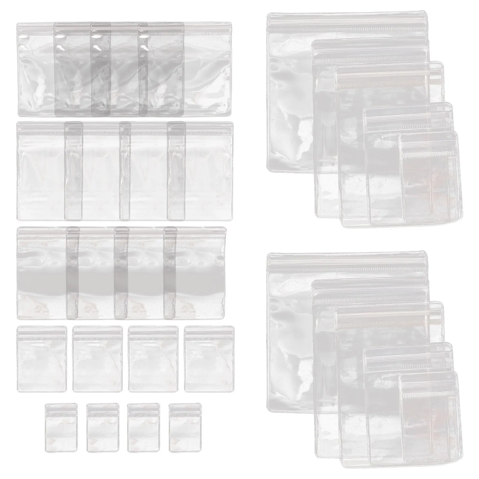 

100pcs Self Seal Jewelry Bags Clear Pvc Resealable Storage Pouch For Earrings Rings Bracelets Jewelry Organizers Small Business