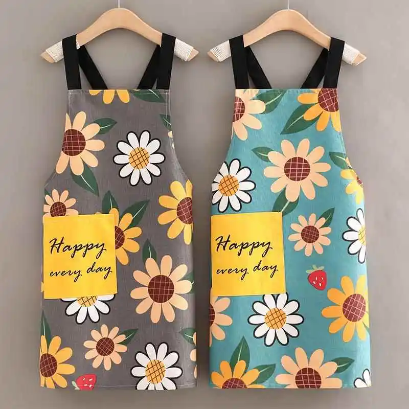 

Корейский хлопковый фартук-жилет для женщин, для готовки, современная рабочая одежда, модная новая модель для дома и кухни