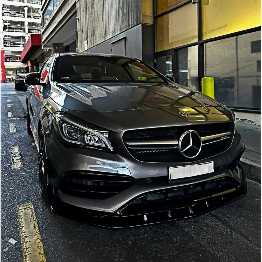 

Front Bumper Splitter Lip Spoiler For Mercedes Benz CLA C117 CLA200 220 250 CLA45 AMG 2015-2018 Facelift Exterior Guard Trim Kit