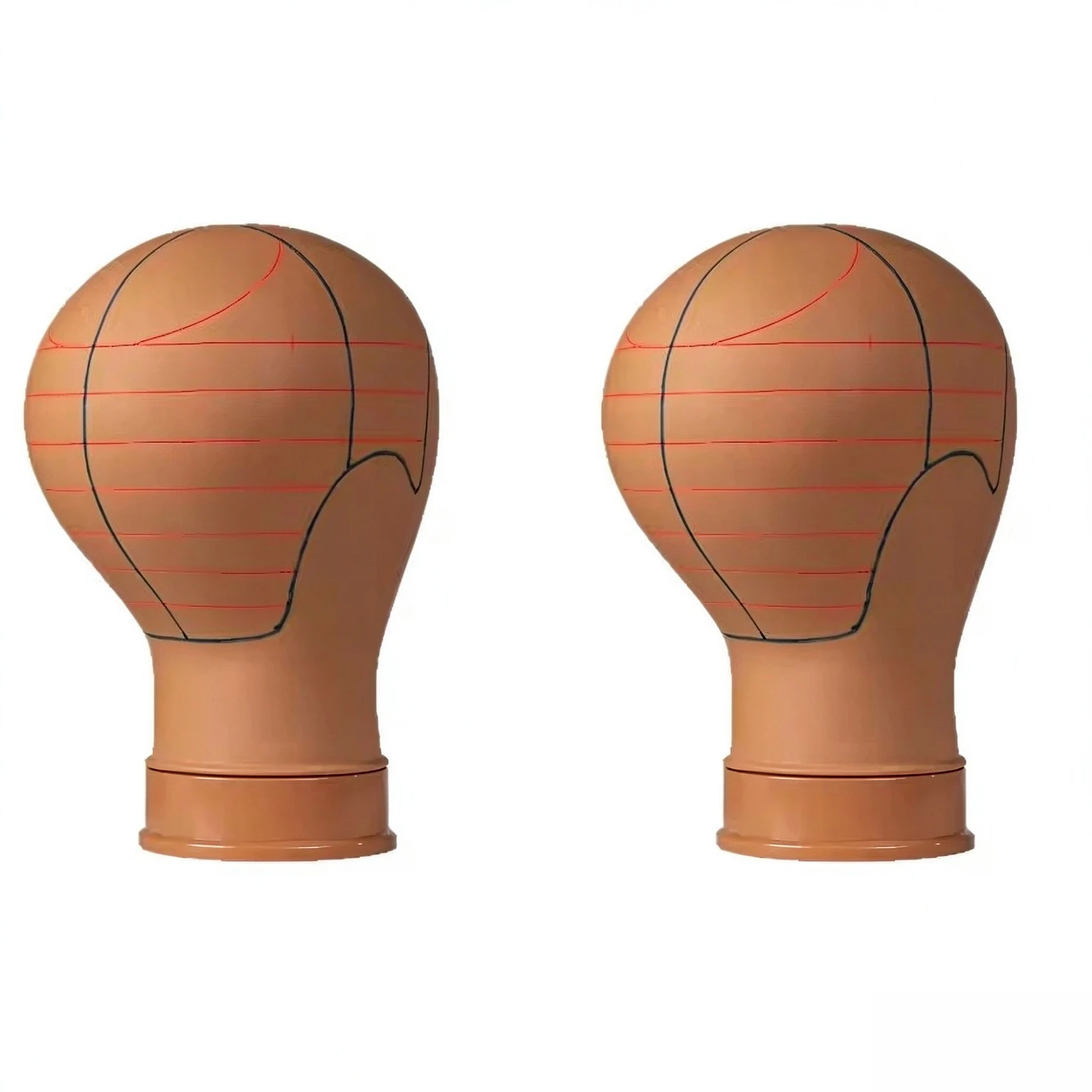 Canvas Cork Wig Block Mannequin Head for Wig Making Starter Tools Kit and Accessories