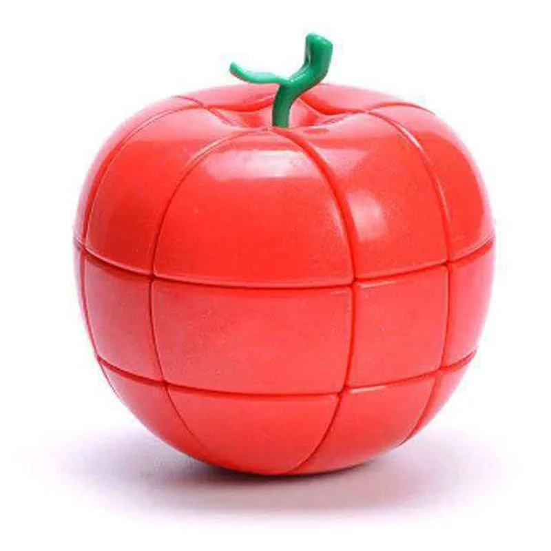 YJ Heart Apple Shaped Red Love Speed Cube Sensory Quiet Fidget Toys for Kids & Adults Educational Mind Challenges Unique Gifts