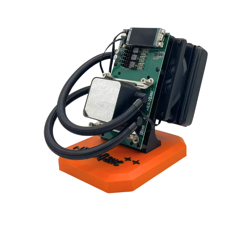 جهاز تعدين Bitaxe NerdQaxe++ Hydro Cooling ASIC - 4.8TH/s NerdQAxe+ + تبريد المياه مع جميع أنواع المكونات NerdQAxe