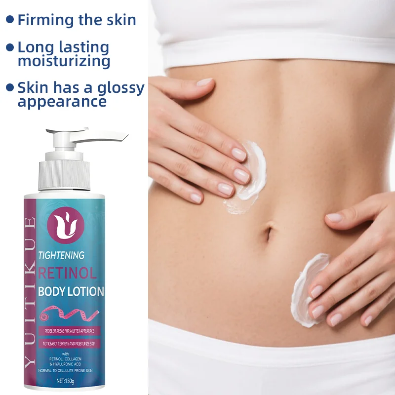 YUITIKUE TIGHTENING RETINOL BODY LOTION 150g - Firms, Moisturizes & Glow, for Multiple Body Areas, with Collagen & HA