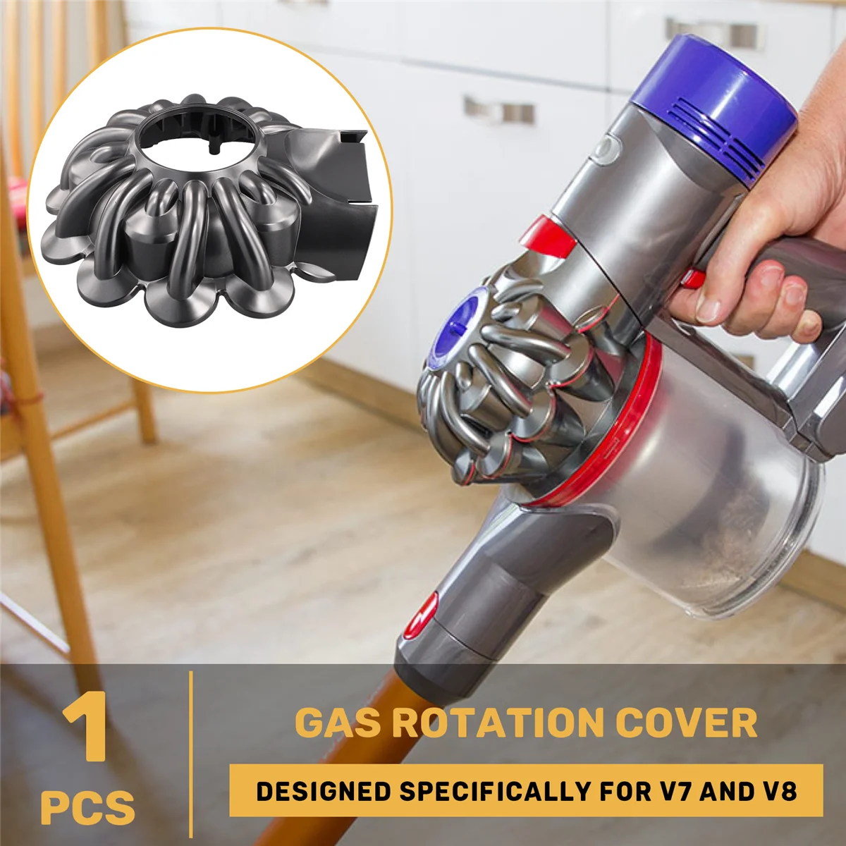 غطاء بديل شعبي للمكنسة الكهربائية اللاسلكية Dyson V7 V8، أجزاء Dyson V8، غطاء الإعصار العالمي، يعيد قوة الشفط