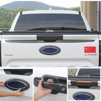 For Ford Ranger Wildtrak T9 2023 2024 Rear Door Handle Bowl Cover Carbon Fiber Tailgate Strip Trim Emblem Sticker Car Accessorie