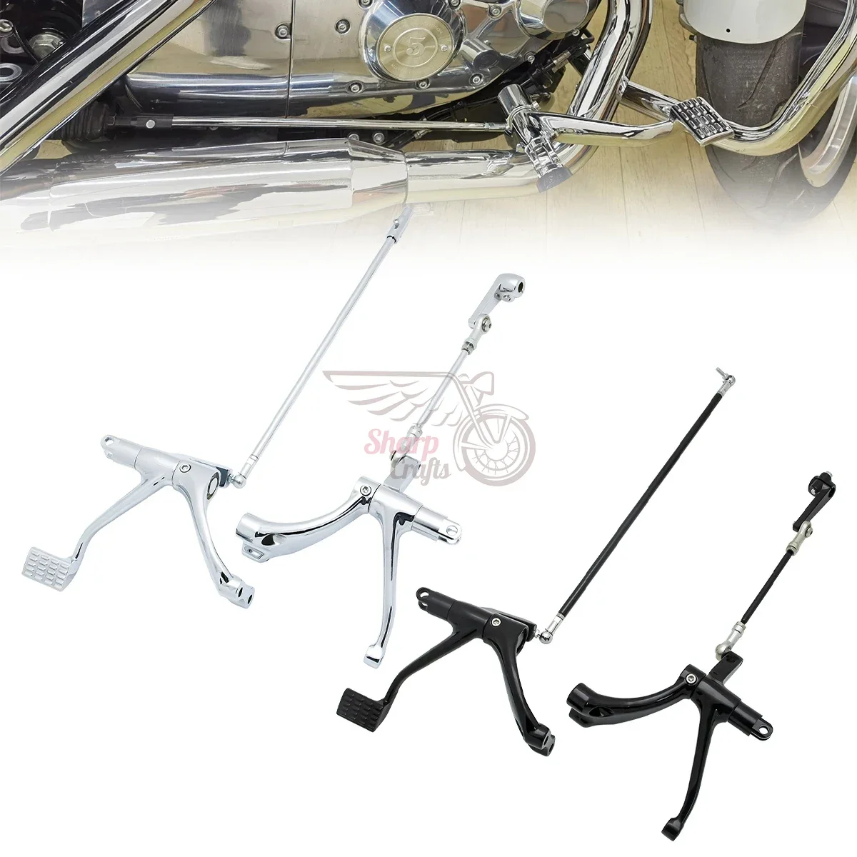 For Harley Sportster Iron XL883 XL1200 72 48 2004-2024 Motorcycle Parts Forward Controls Set With Front Brake Levers Linkage Kit