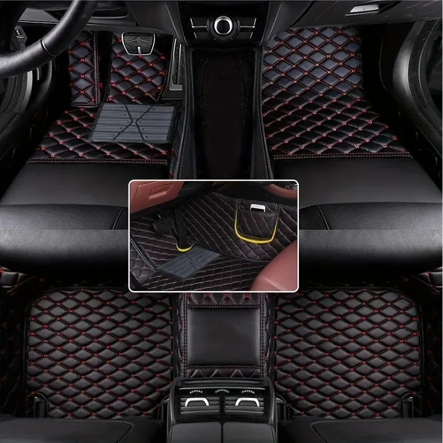 Fit PU Leather Car Floor Mats For Chevrolet Tahoe 2007-2014 Durable Auto Carpets, Car Mats Stylish Car Mats PU Leather Mats