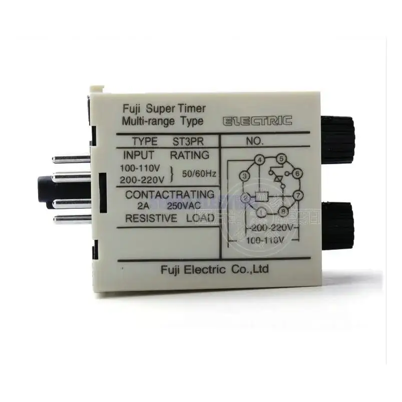 ST3PR 2-Group Cycle Multi-Range Time Relay Counter Electrical Timer Relay with Socket Base