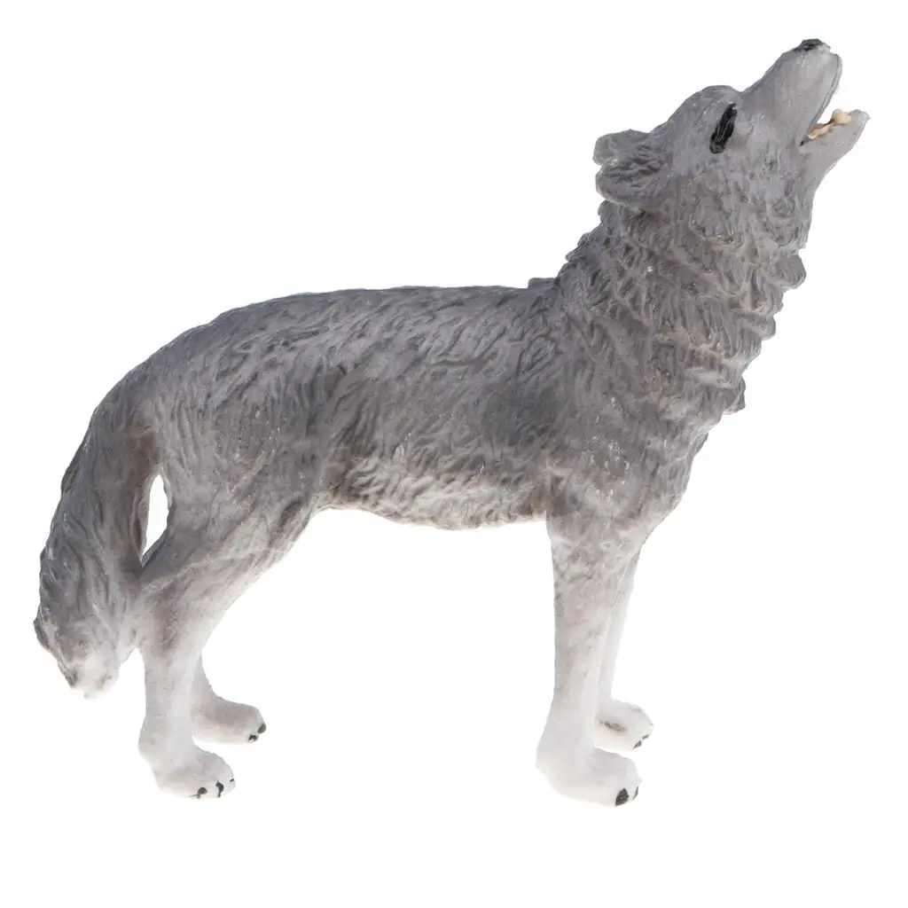 Animal Model Wolf Figures Toy for Kids Babies Toddlers, Adults