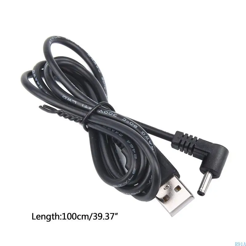 R91A 1M USB a per 3.5x1.35mm cavo alimentazione a 90 gradi per luci USB Vel USB Orologi cartoon orologi radiatori