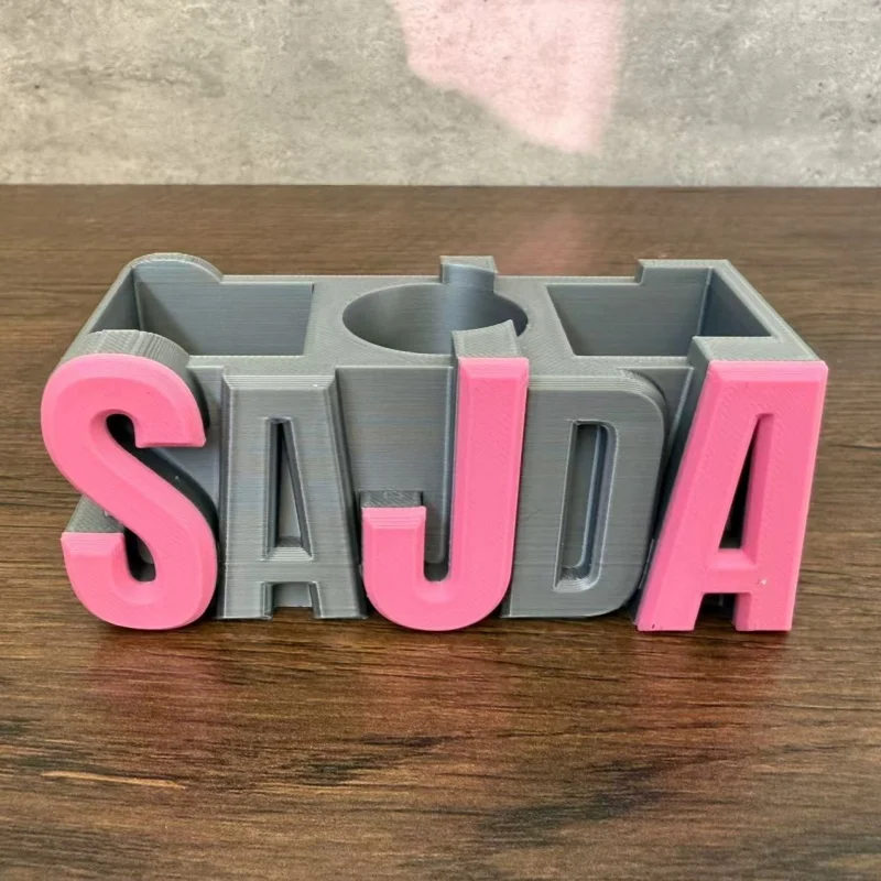 Custom Name Pen Holder Desktop Storage Box Creative Art Pen Holder For Teacher Appreciation Gifts