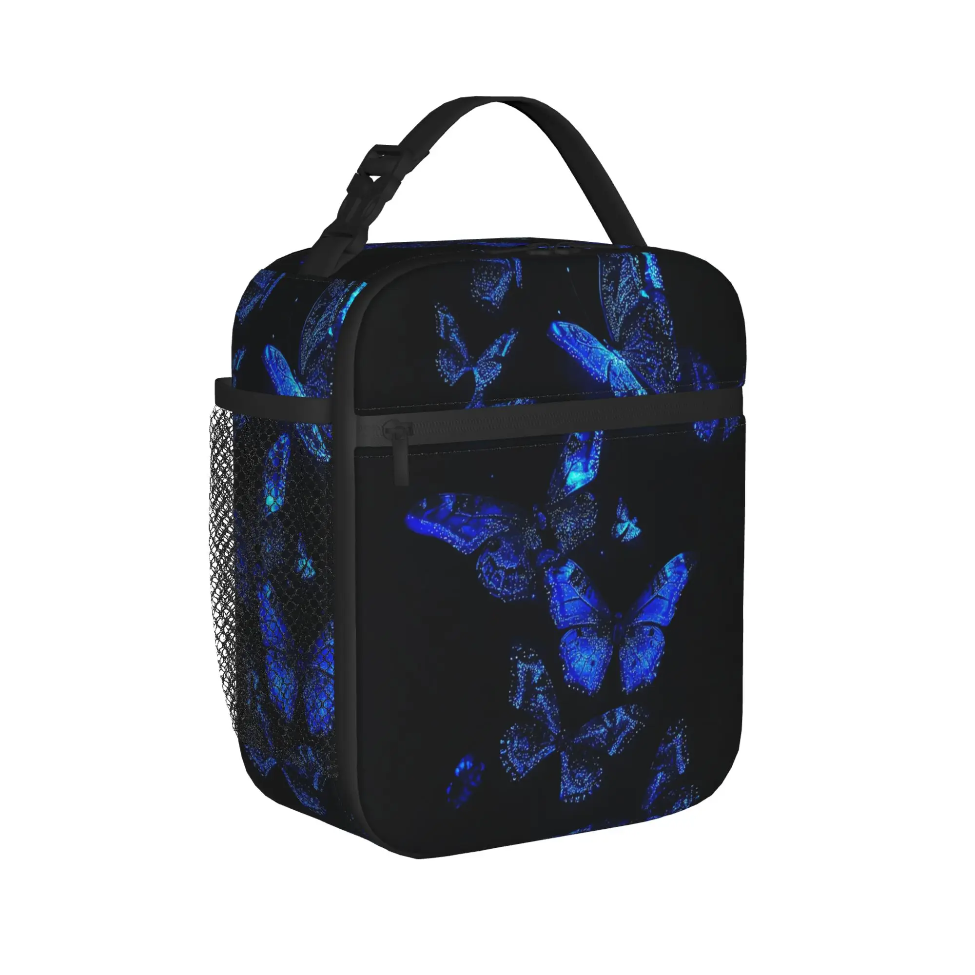 Popular Funny butterfly Lunch Bag  Portable Lunch Box Women Picnic Designer Cooler Bag Aesthetic Oxford Tote Food Bags