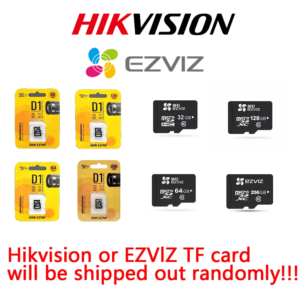 

HIKSEMI or EZVIZ 32GB 64GB 128GB 256GB 512GB Class 10 High Speed Read Write MicroSD TF Card For Hikvision Security Camera